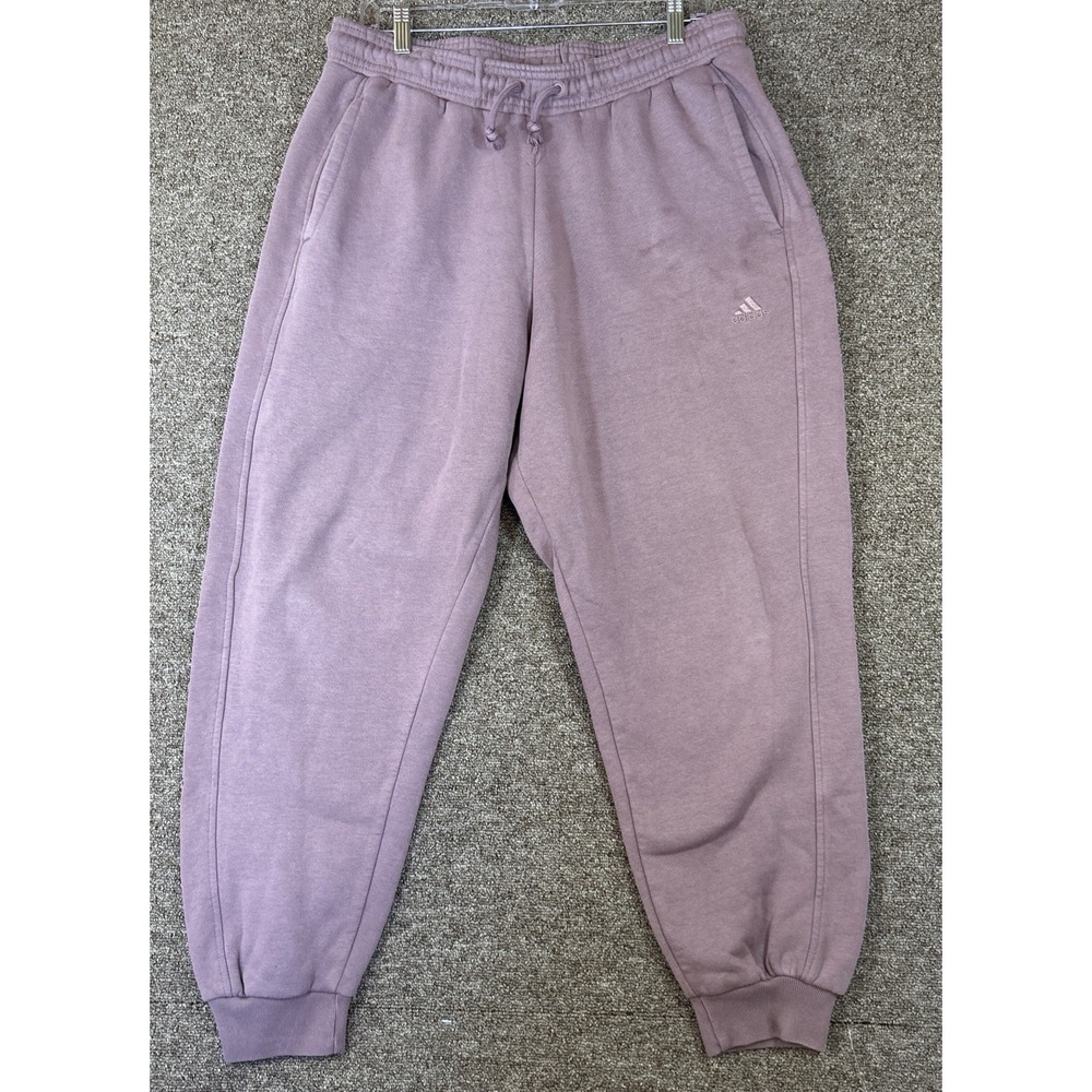Adidas All SZN womens Large Baggy joggers fleece lavender Loose Purple
